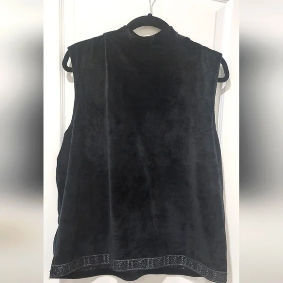 Anthropologie Black Embroidered Sleeveless Top - Picture 3 of 4